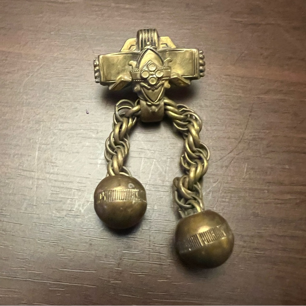 Victorian Brass Tassel Brooch